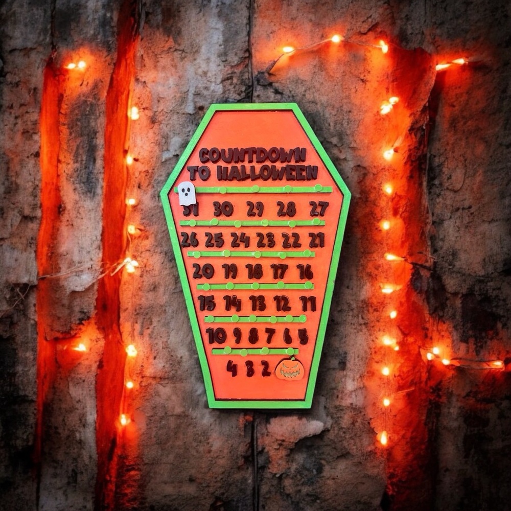 Countdown to Halloween!  Advent calendar, Wooden Decor! SMALL!
